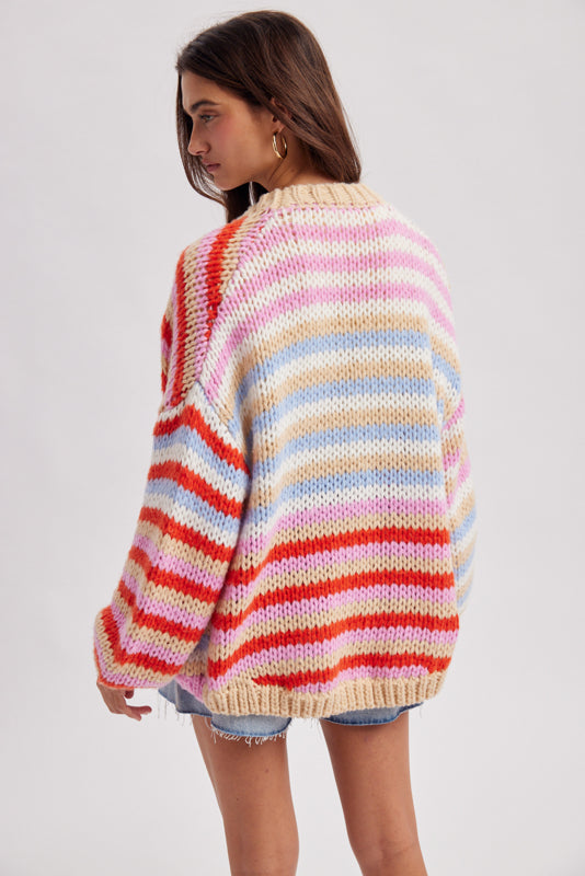 Sunrise Striped Cardigan