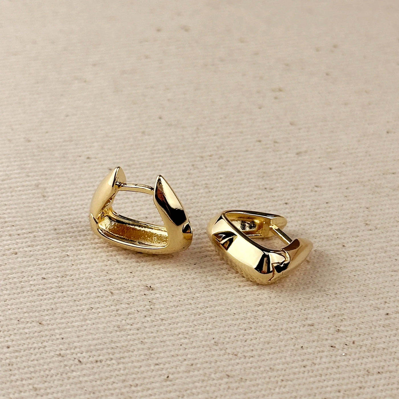 18k Gold Filled Shaped Hoop Earrings GoldFi