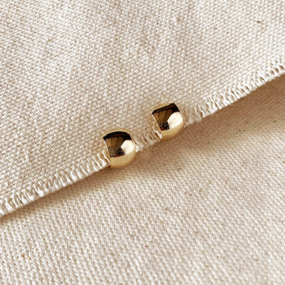 18k Gold Filled Half Open Stud Earrings GoldFi