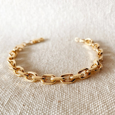 18k Gold Filled 7mm Link Bracelet GoldFi