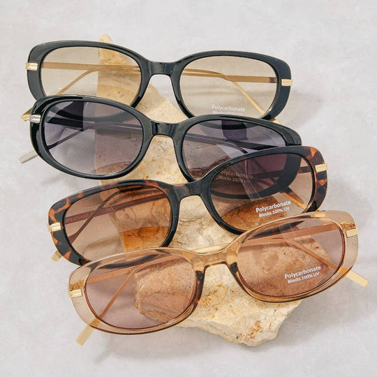 Retro Oval Frame Sunglasses - Beloved Boutique 