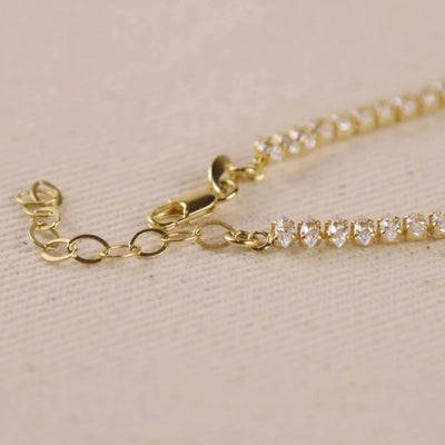 18k Gold Filled 4mm Marquise Tennis Bracelet GoldFi