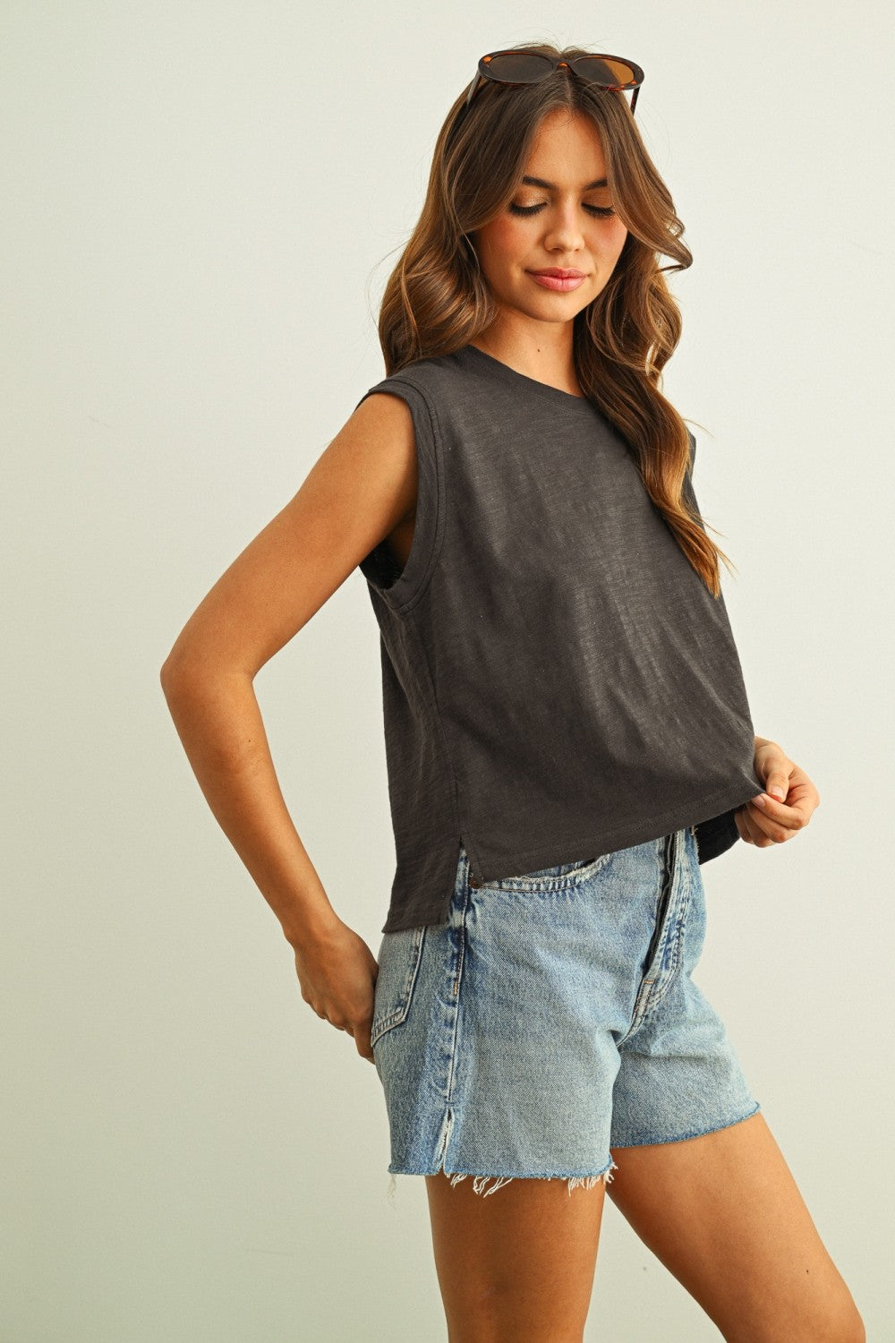 Bryce Slub Top - Beloved Boutique 