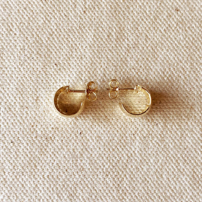 18k Gold Filled Half Open Stud Earrings GoldFi