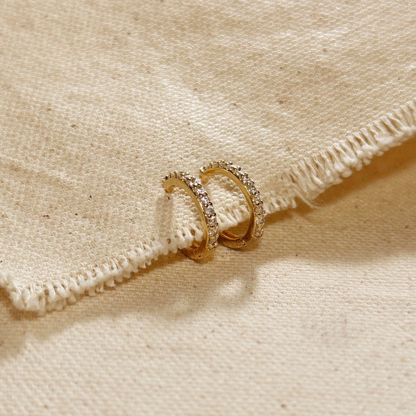 15mm CZ Hoop Earrings - Beloved Boutique