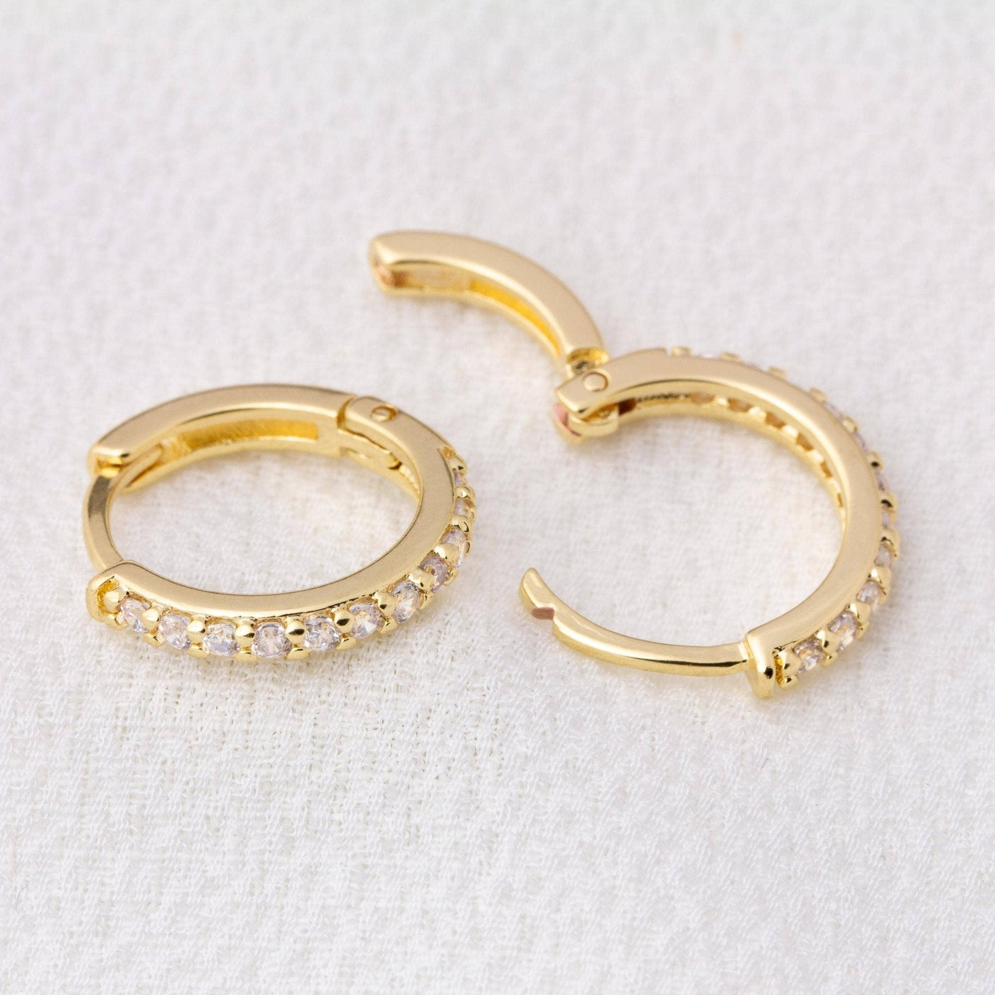 15mm CZ Hoop Earrings - Beloved Boutique