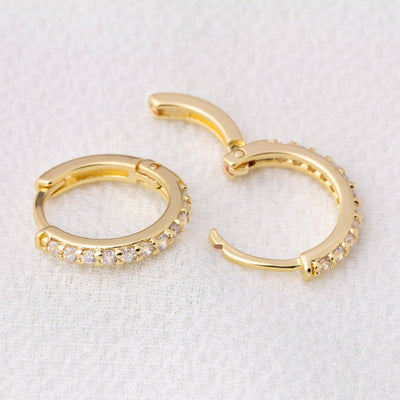 15mm CZ Hoop Earrings - Beloved Boutique