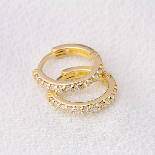 15mm CZ Hoop Earrings - Beloved Boutique