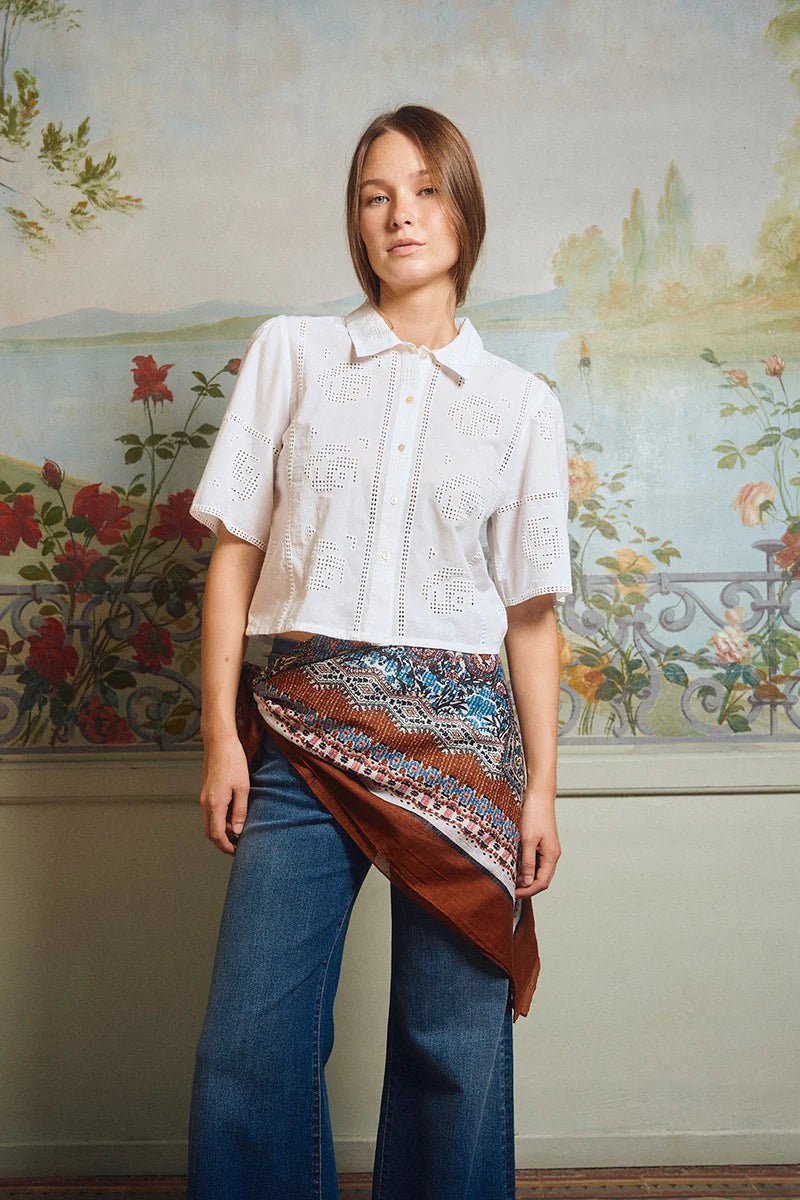 Jolie Woven Top - Beloved Boutique 