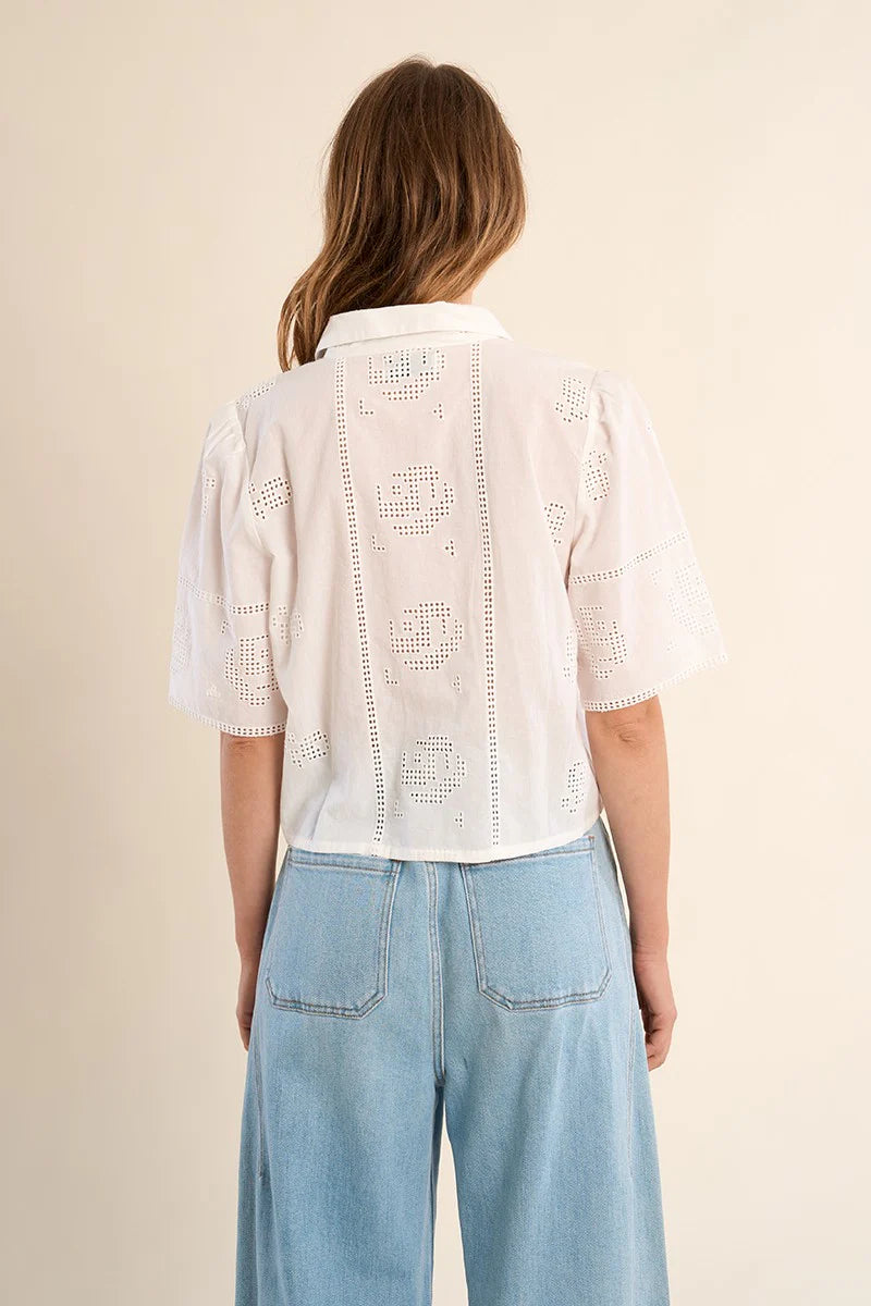 Jolie Woven Top - Beloved Boutique 