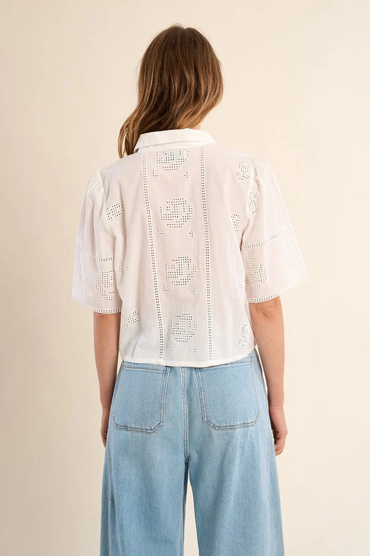 Jolie Woven Top - Beloved Boutique 