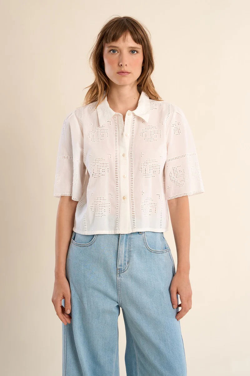 Jolie Woven Top - Beloved Boutique 