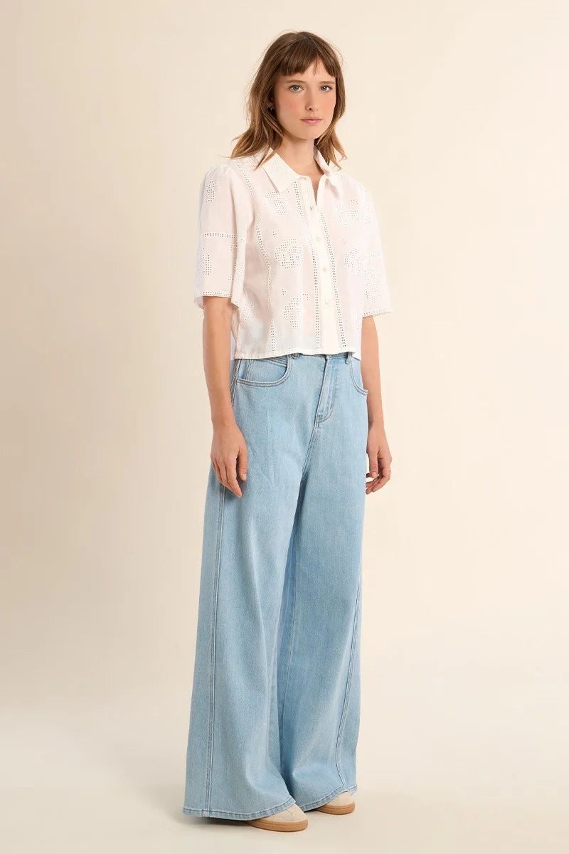 Jolie Woven Top - Beloved Boutique 