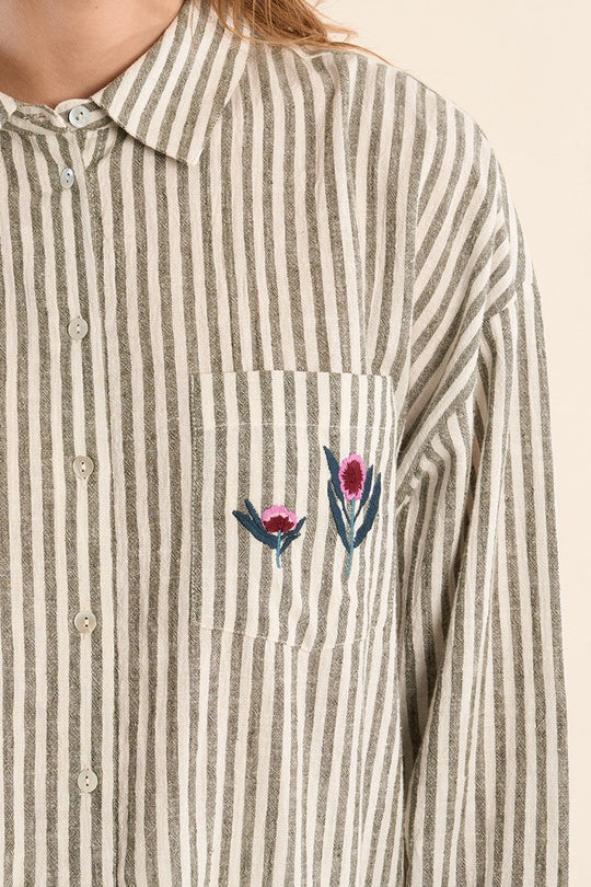 Novara Button Up Top - Beloved Boutique 