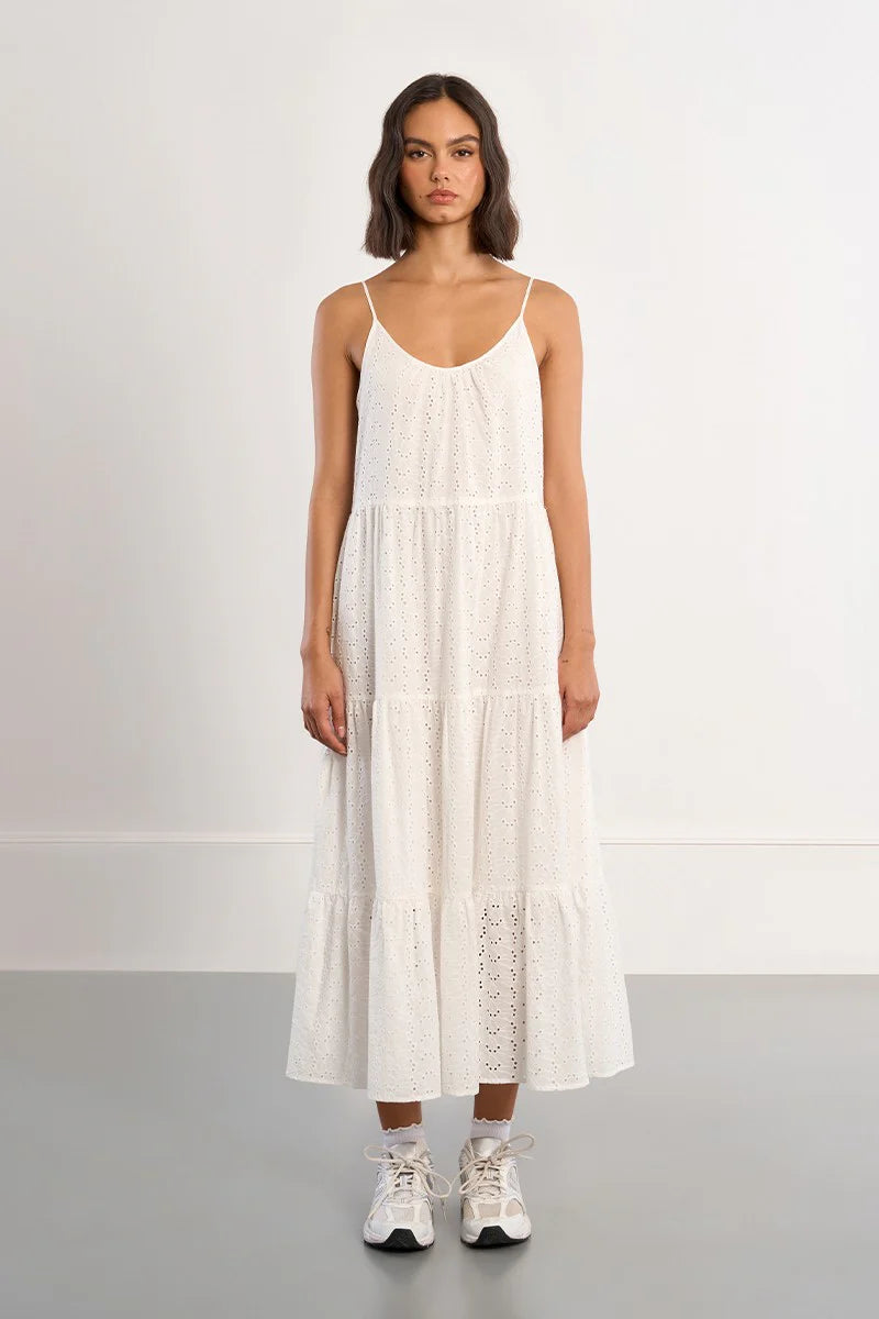 Iris Eyelet Maxi Dress - Beloved Boutique 