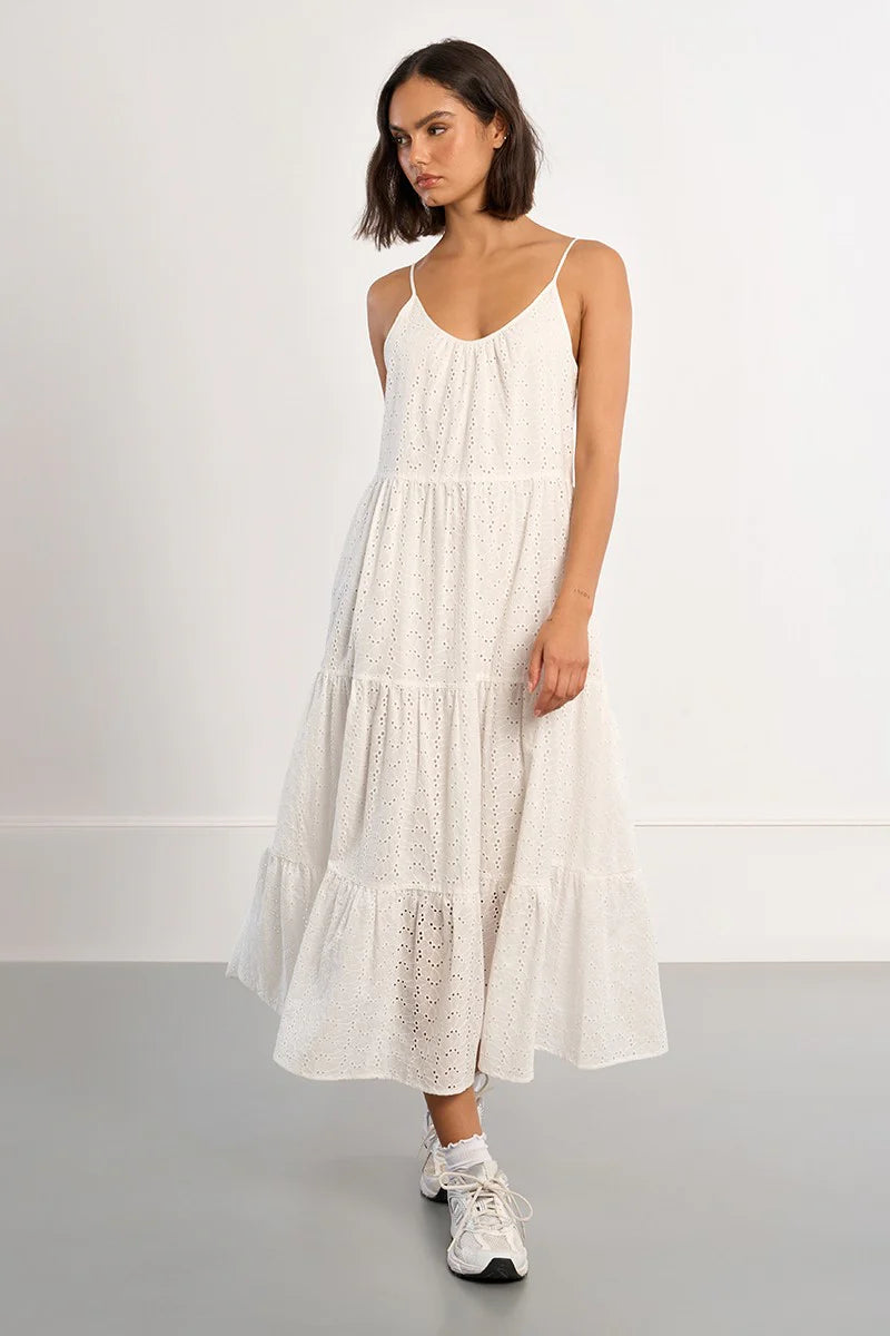 Iris Eyelet Maxi Dress - Beloved Boutique 