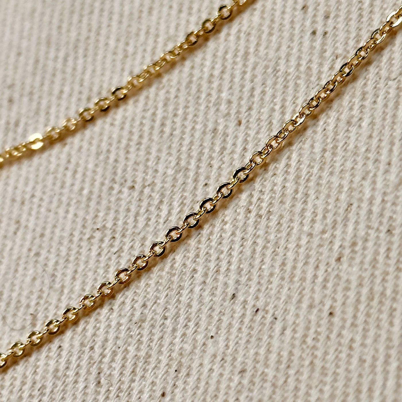 18k Gold Filled 1.45mm Cable Chain GoldFi
