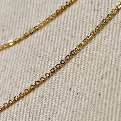 18k Gold Filled 1.45mm Cable Chain GoldFi