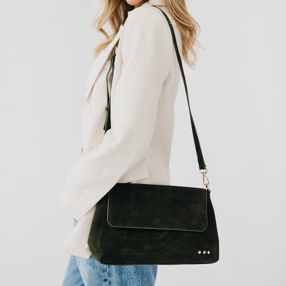Miranda Suede Flap Crossbody