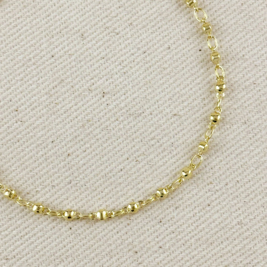 18K Gold Filled 2.5mm Beaded Bracelet - Beloved Boutique 