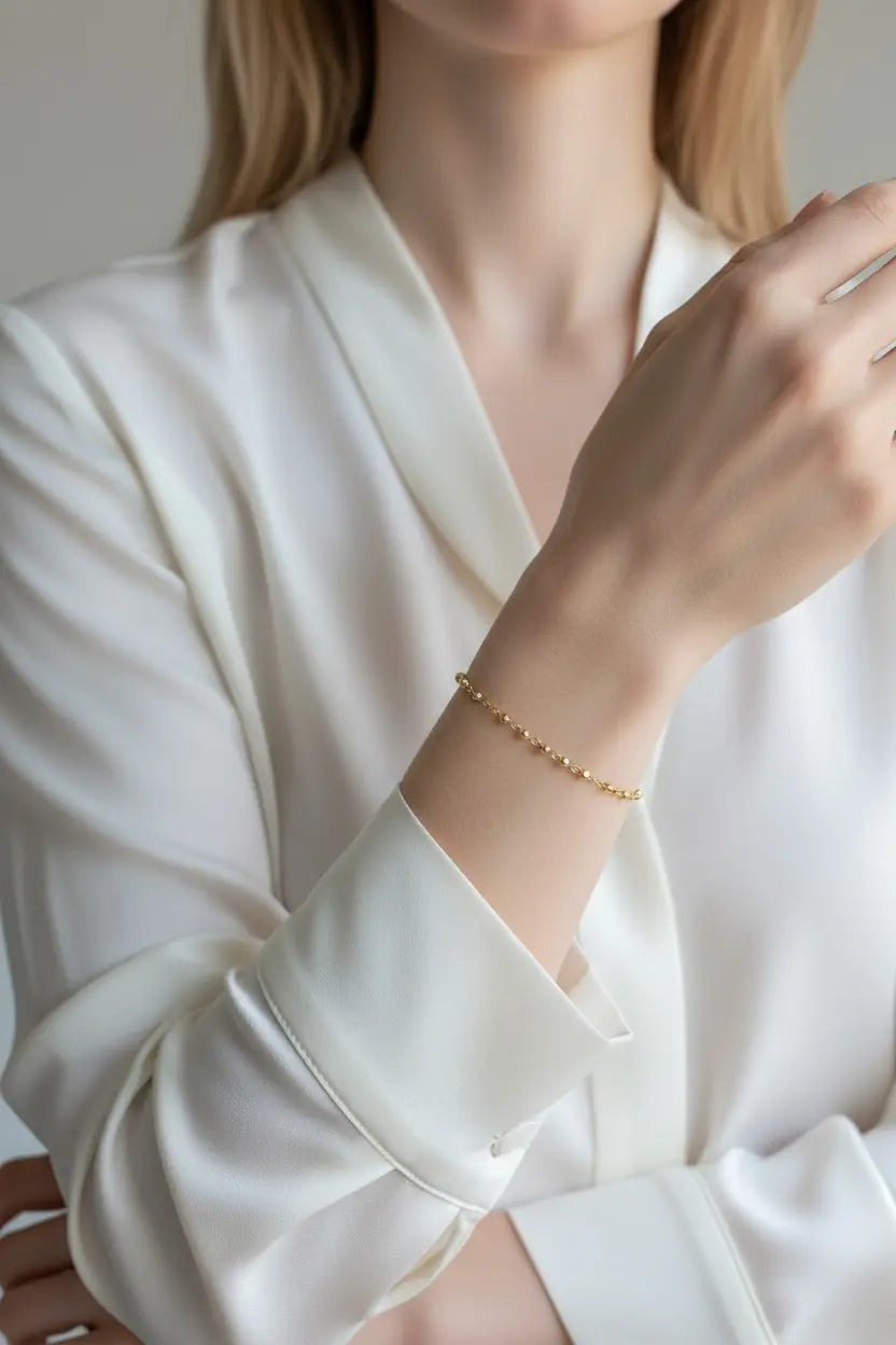18K Gold Filled 2.5mm Beaded Bracelet - Beloved Boutique 