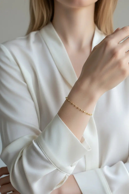 18K Gold Filled 2.5mm Beaded Bracelet - Beloved Boutique 