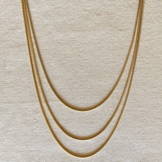18K Gold Filled Rounded Snake Chain GoldFi