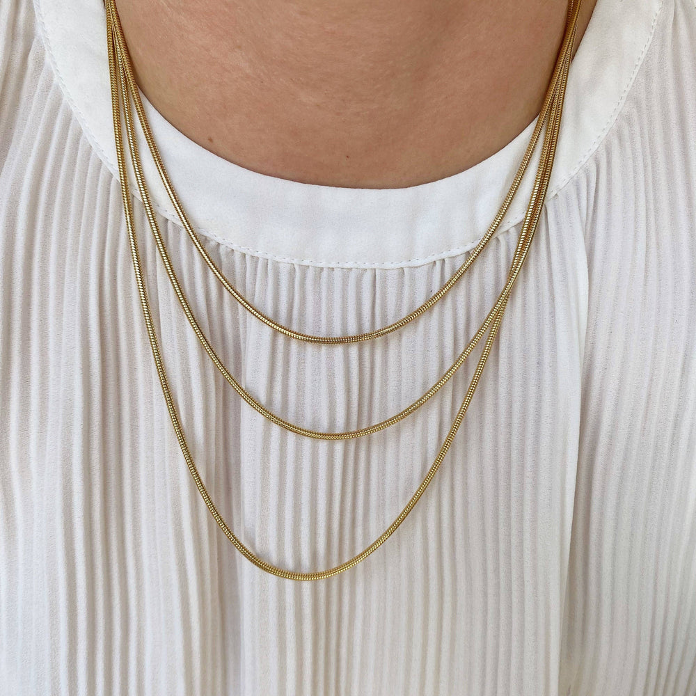 18K Gold Filled Rounded Snake Chain GoldFi