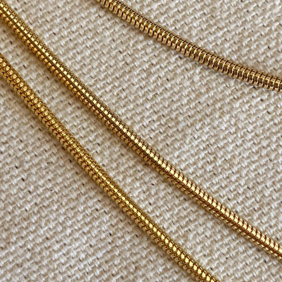 18K Gold Filled Rounded Snake Chain GoldFi