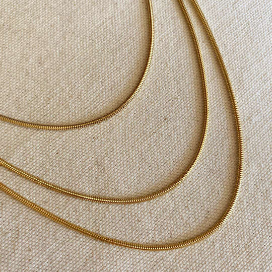 18K Gold Filled Rounded Snake Chain GoldFi