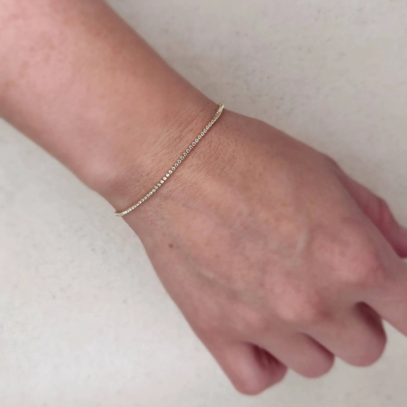 18k Gold Filled 1.2mm CZ Tennis Bracelet - Beloved Boutique