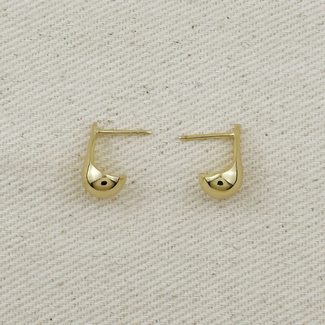 18k Gold Filled 15mm Teardrop Stud Earrings GoldFi