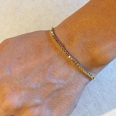 18k Gold Filled 2.0 mm Box Chain Bracelet - Beloved Boutique