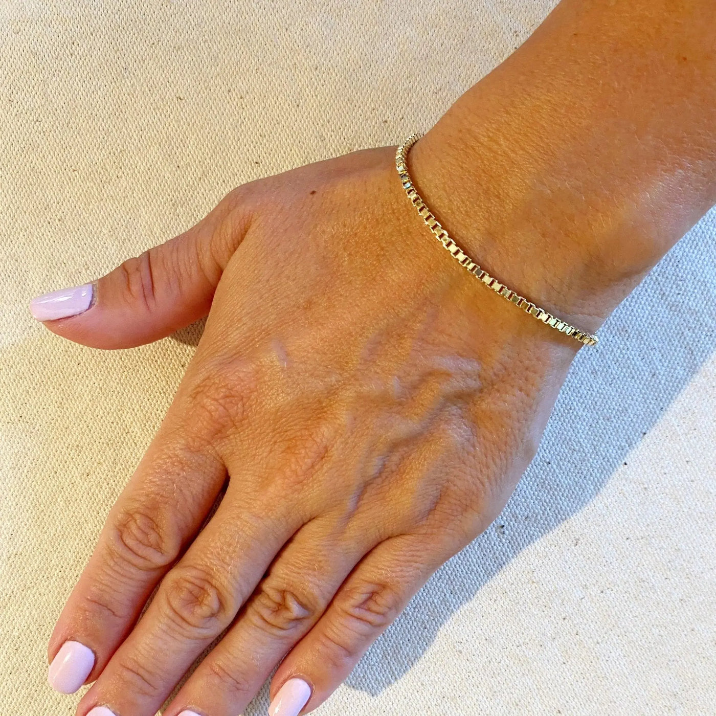 18k Gold Filled 2.0 mm Box Chain Bracelet - Beloved Boutique