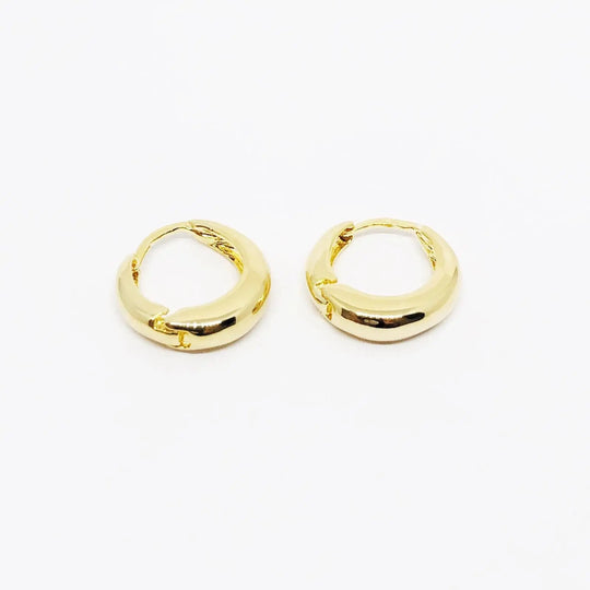 18k Gold Filled Artisan Style Clicker Hoop Earrings GoldFi
