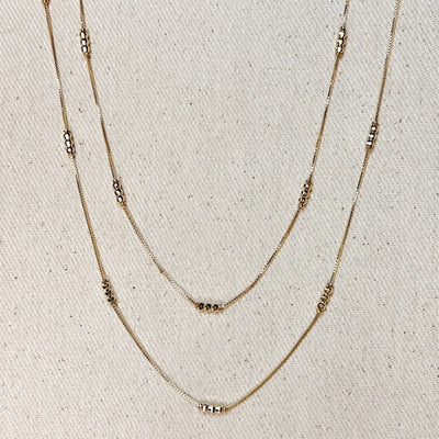18k Gold Filled Bead Detailed Box Chain - Beloved Boutique