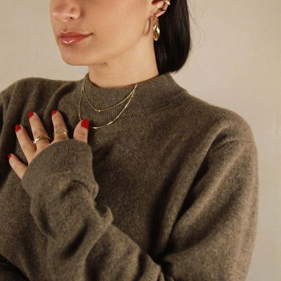 18k Gold Filled Bead Detailed Box Chain - Beloved Boutique