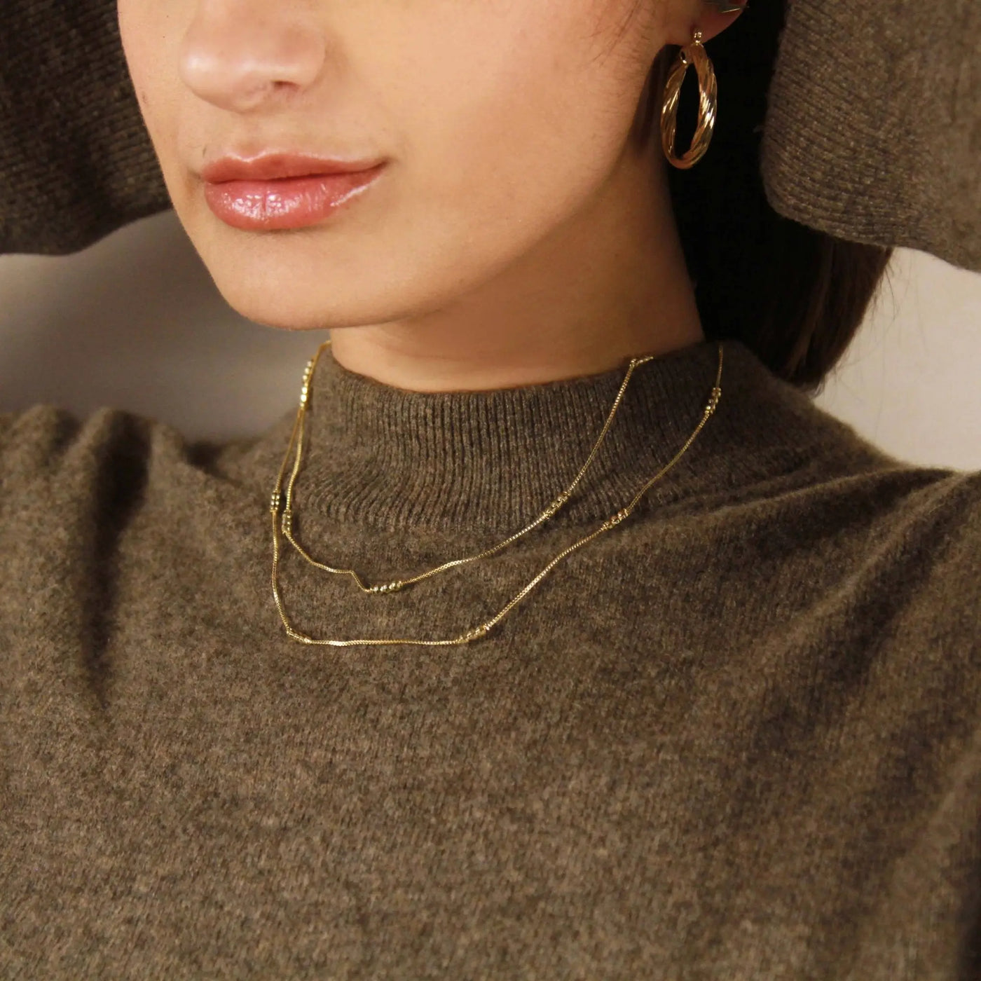 18k Gold Filled Bead Detailed Box Chain: 14 inches - Beloved Boutique