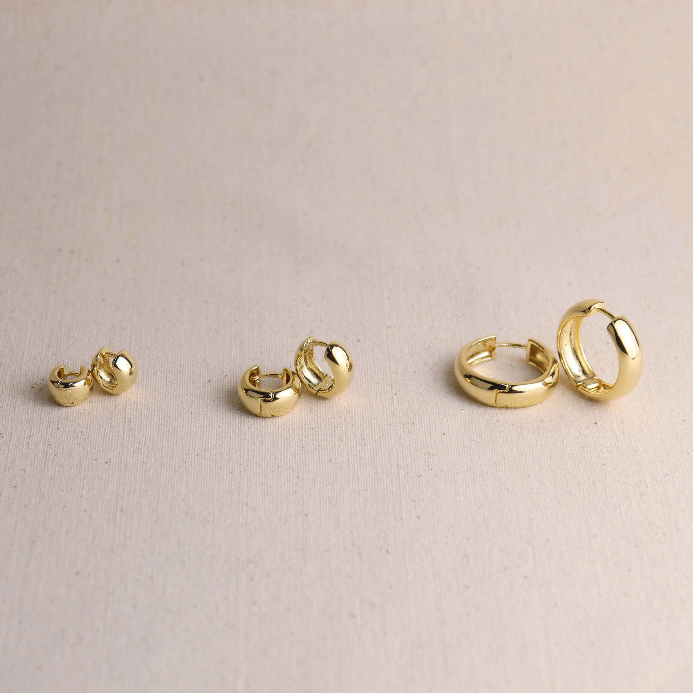 18k Gold Filled Chunky Hoop Earrings GoldFi