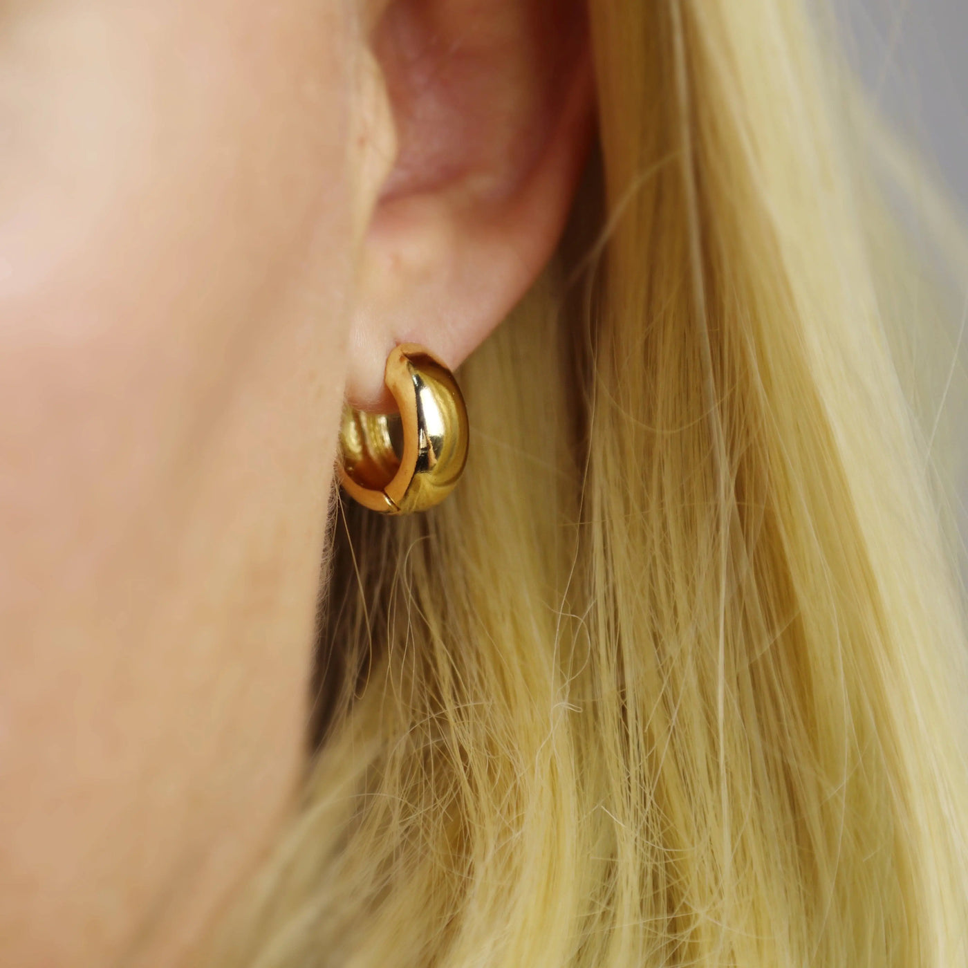 18k Gold Filled Chunky Hoop Earrings GoldFi