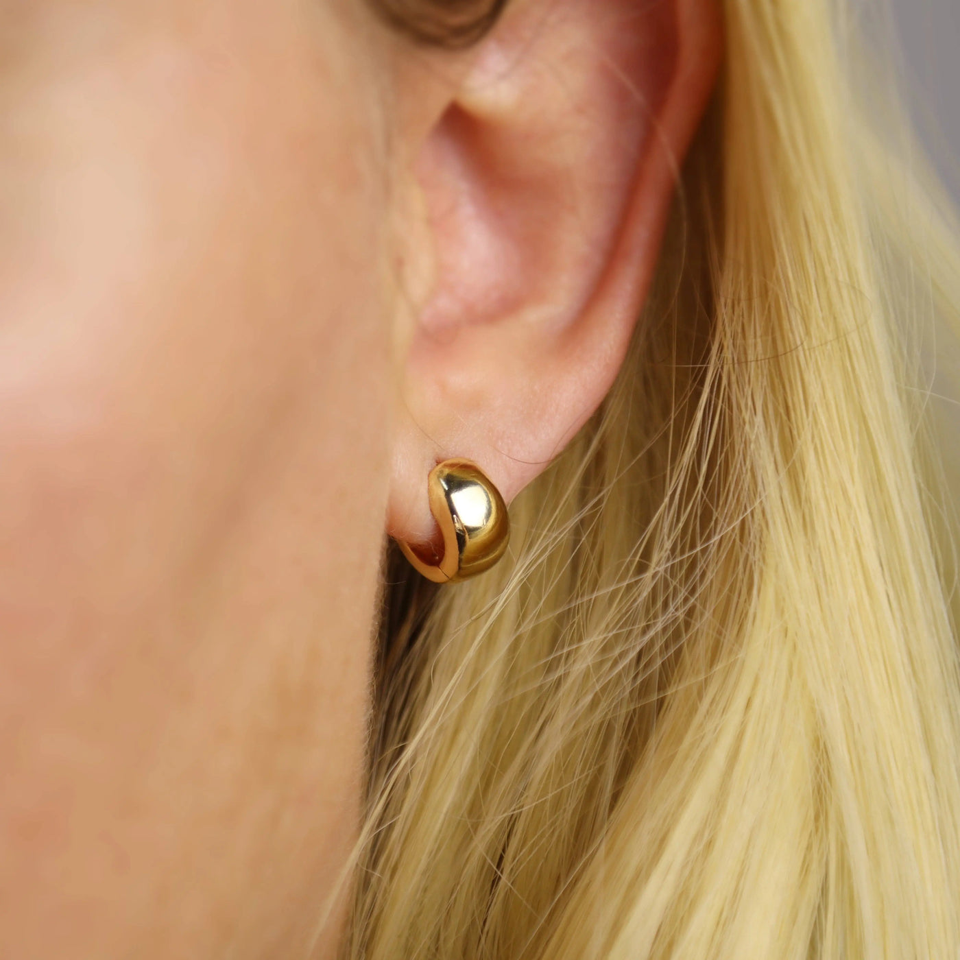 18k Gold Filled Chunky Hoop Earrings GoldFi