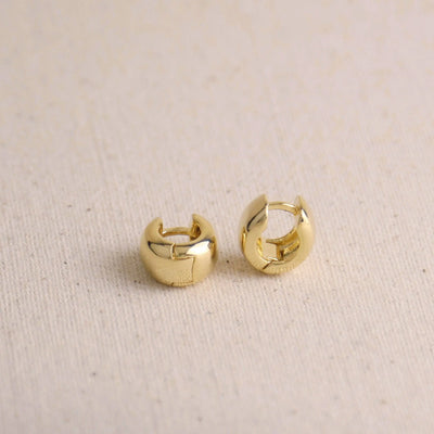 18k Gold Filled Chunky Hoop Earrings GoldFi