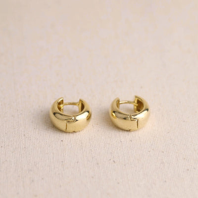 18k Gold Filled Chunky Hoop Earrings GoldFi