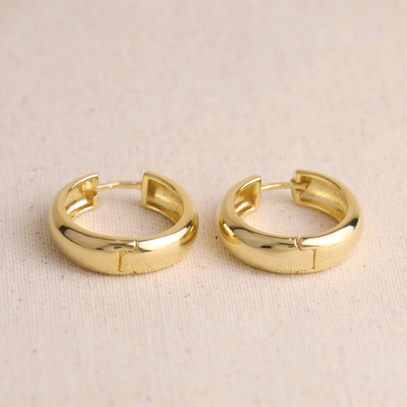 18k Gold Filled Chunky Hoop Earrings GoldFi