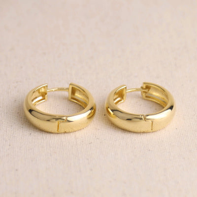 18k Gold Filled Chunky Hoop Earrings GoldFi