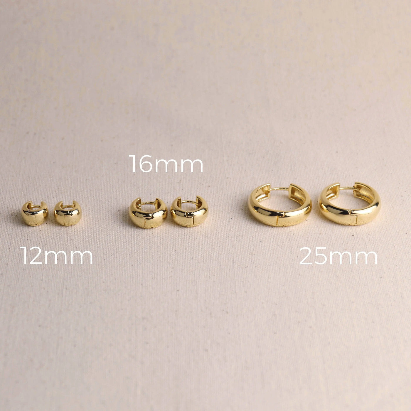 18k Gold Filled Chunky Hoop Earrings GoldFi