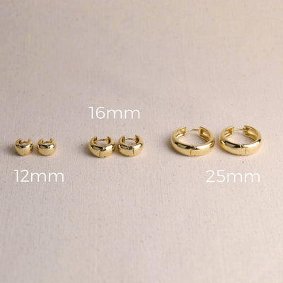 18k Gold Filled Chunky Hoop Earrings GoldFi