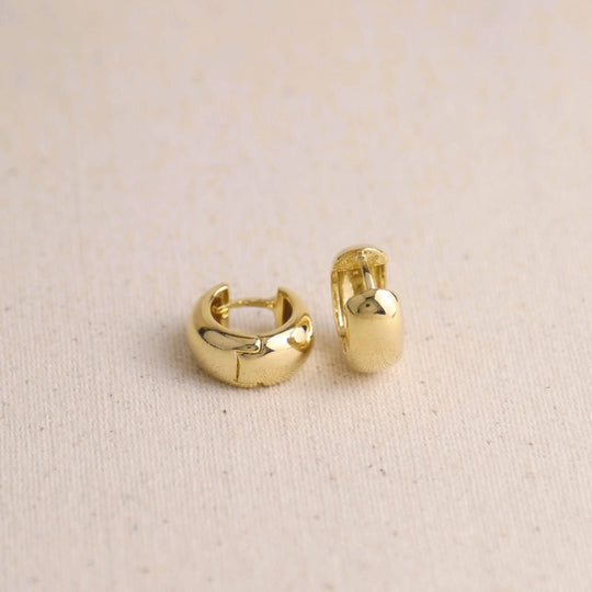 18k Gold Filled Chunky Hoop Earrings GoldFi