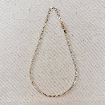18k Gold Filled Marquise Tennis Necklace GoldFi