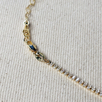 18k Gold Filled Marquise Tennis Necklace GoldFi
